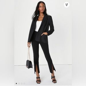 Lulus enterprising black high waisted pants